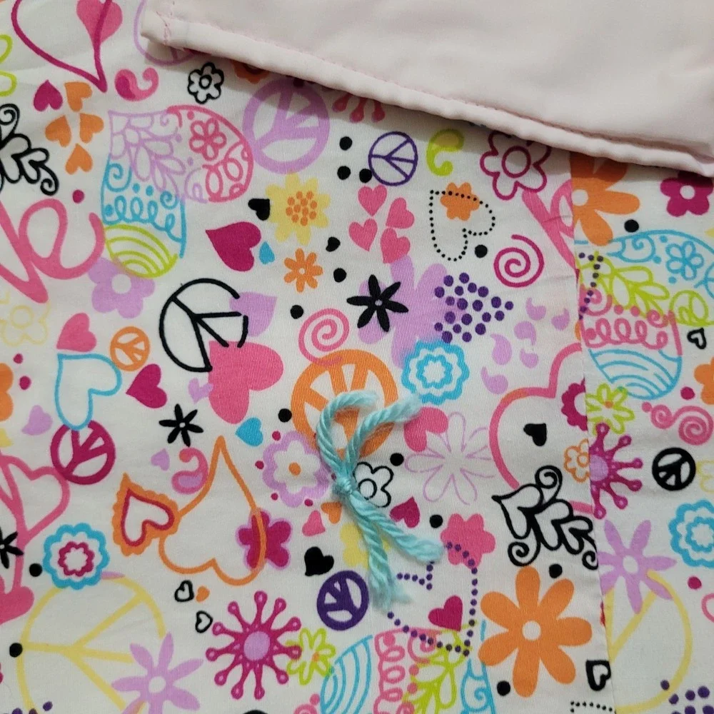 Homemade Girls/Teen Peace Love Blanket Quilt
